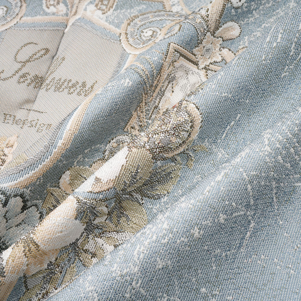 Aliénor blå broderad minikjol