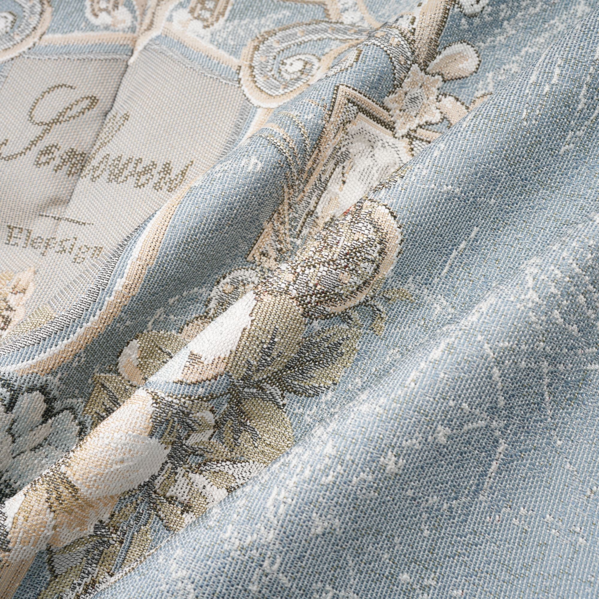 Aliénor blå broderad minikjol