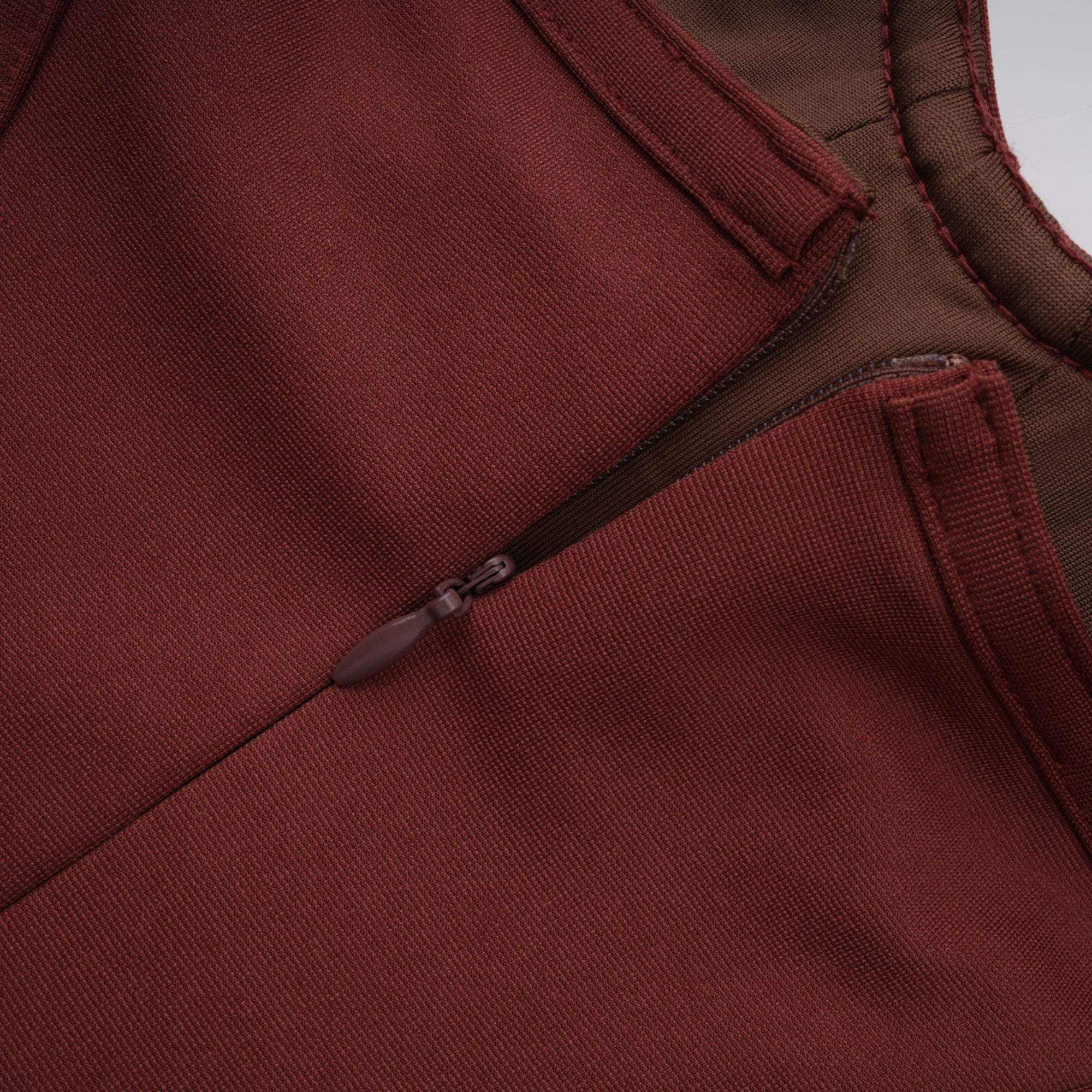 Delphine ribbon-design corset maxi dress in Brown