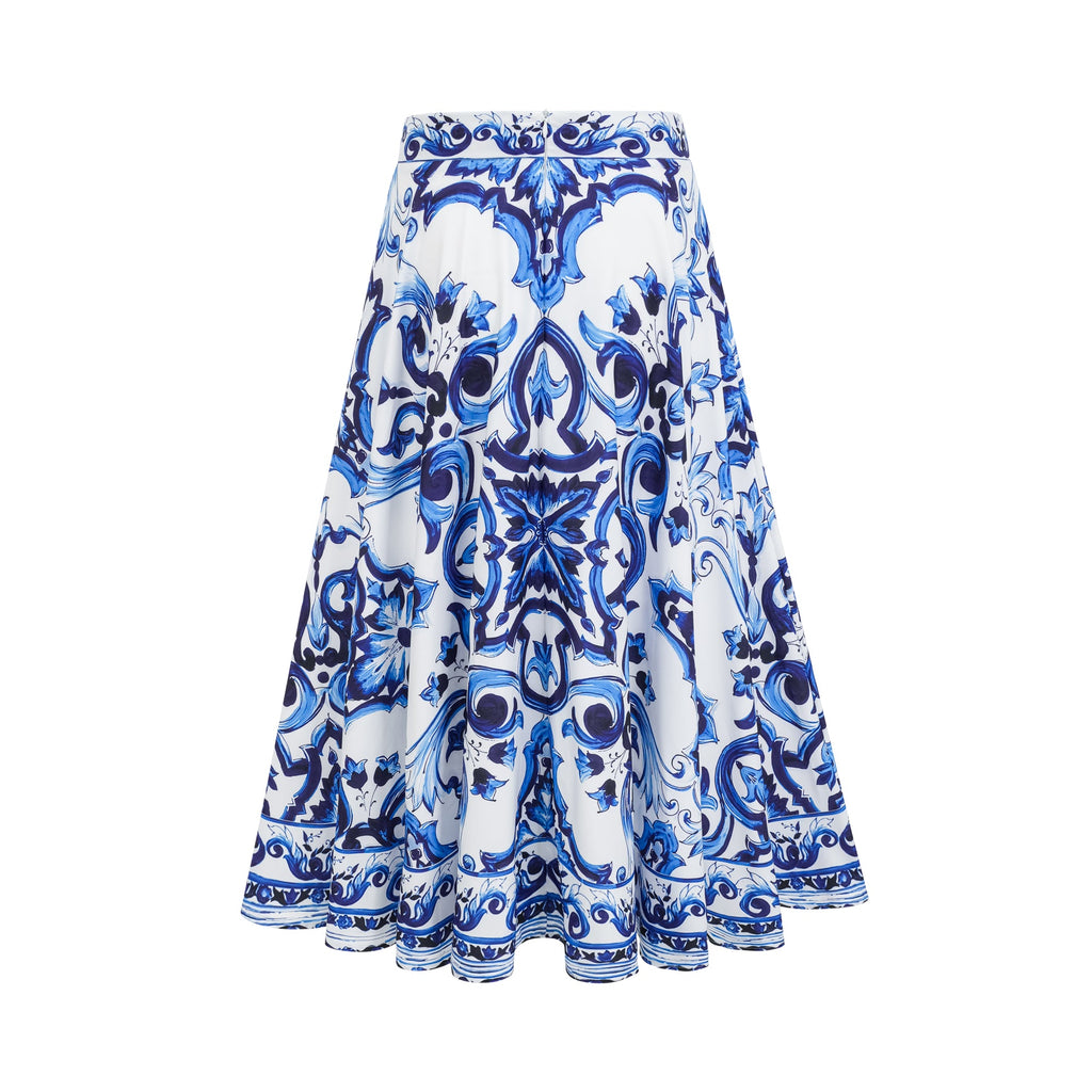 Allegra matchande set med grafiskt tryck, topp och kjol