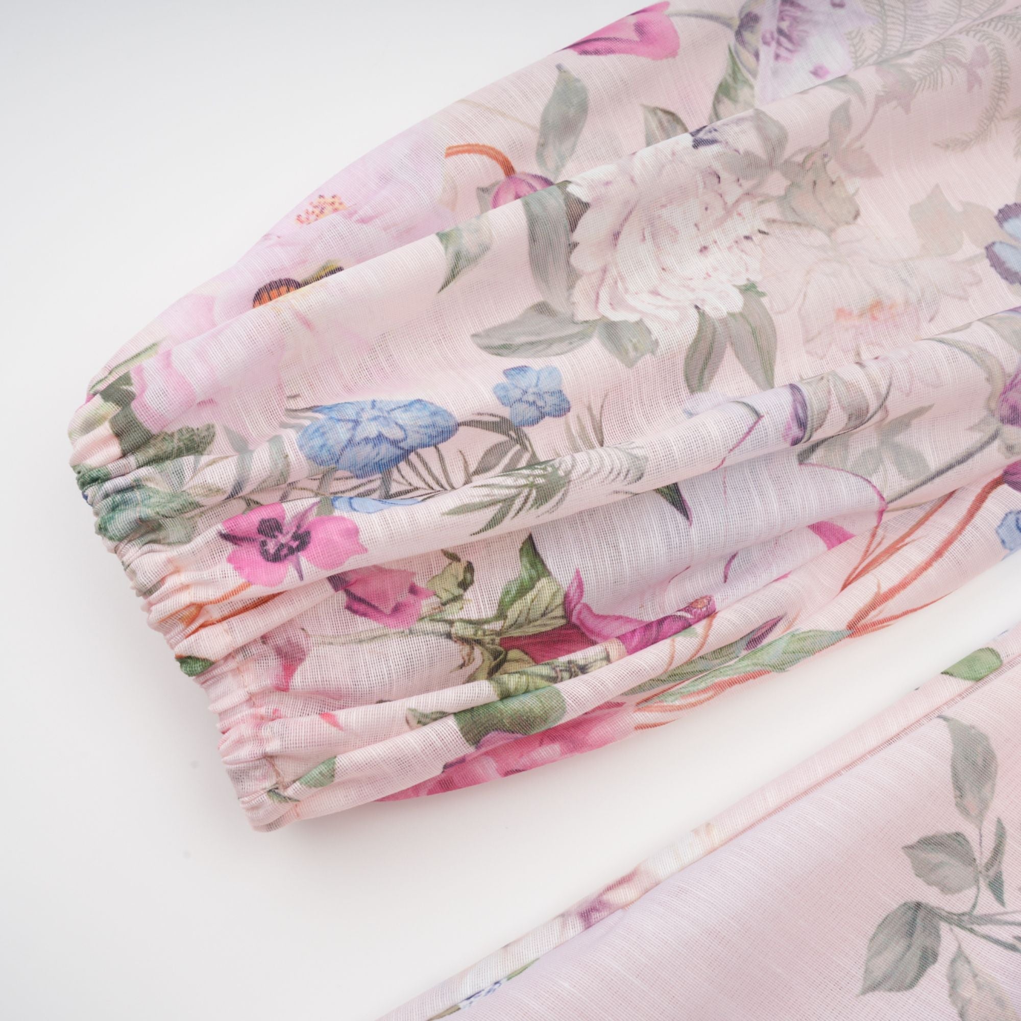 Fabienne light-pink floral-print mini dress