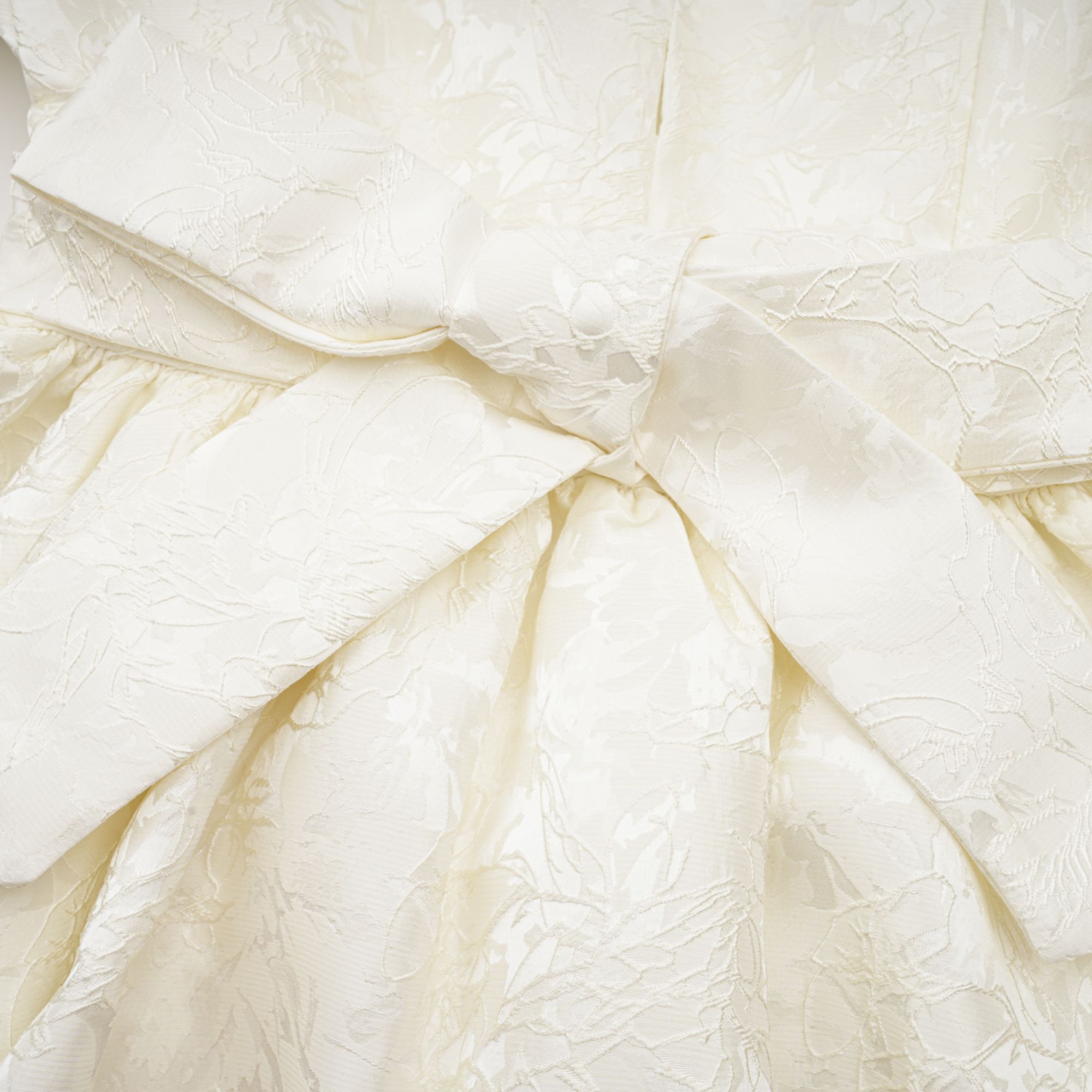 Colette white jacquard tiered mini dress