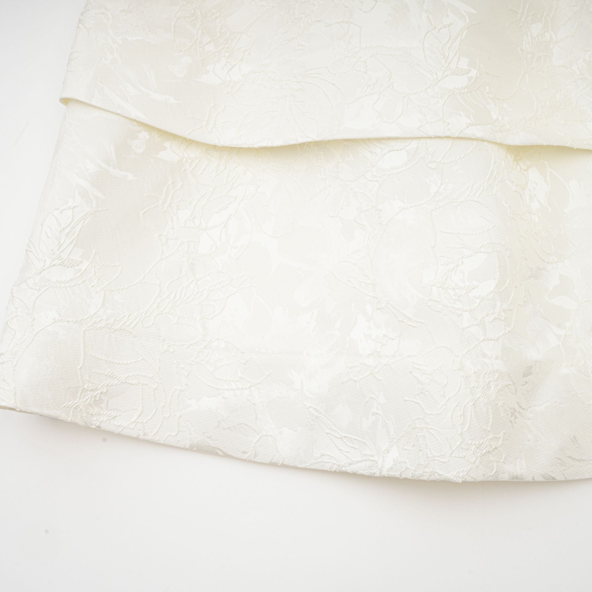 Colette white jacquard tiered mini dress