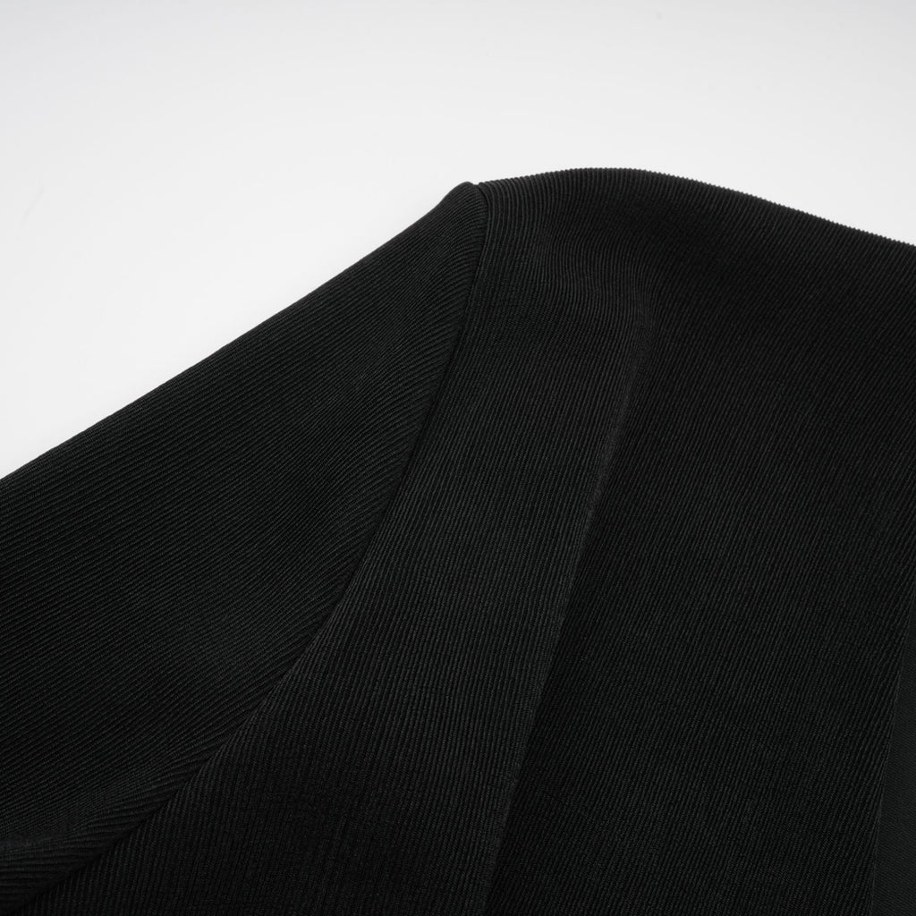 Karine contrast-color bowknot v-neck maxi dress