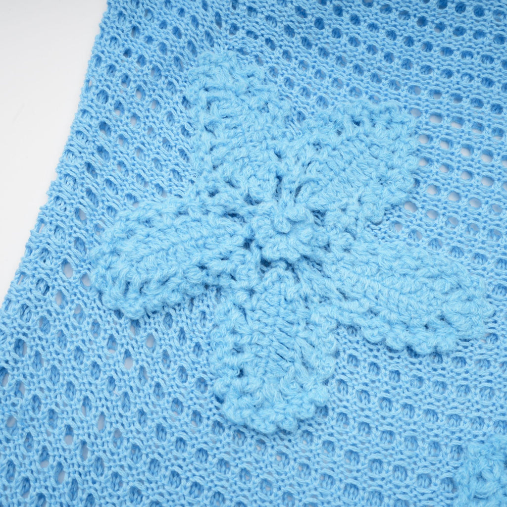 Diane crochet faux-flower embellished maxi dress