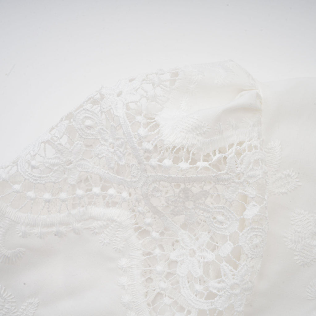 Raphaëlle lace-trim cut-out cropped top & trousers matching set