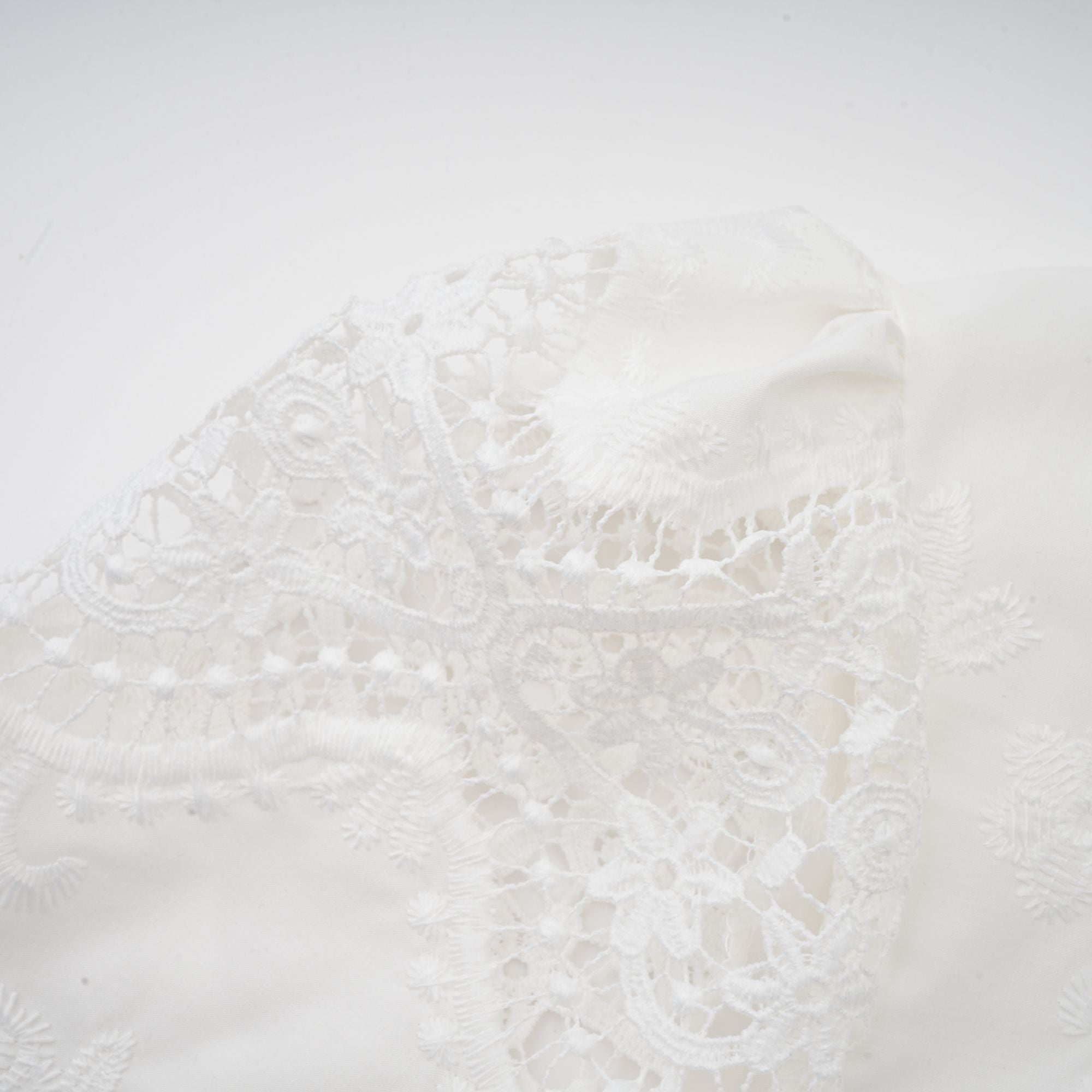 Raphaëlle lace-trim cut-out cropped top & trousers matching set