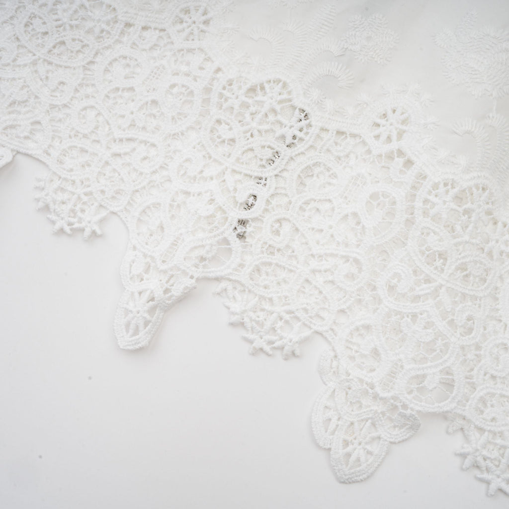 Raphaëlle lace-trim cut-out cropped top & trousers matching set