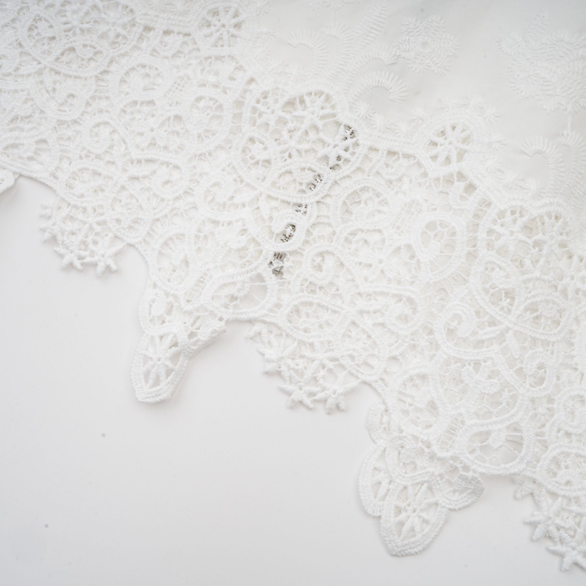 Raphaëlle lace-trim cut-out cropped top & trousers matching set