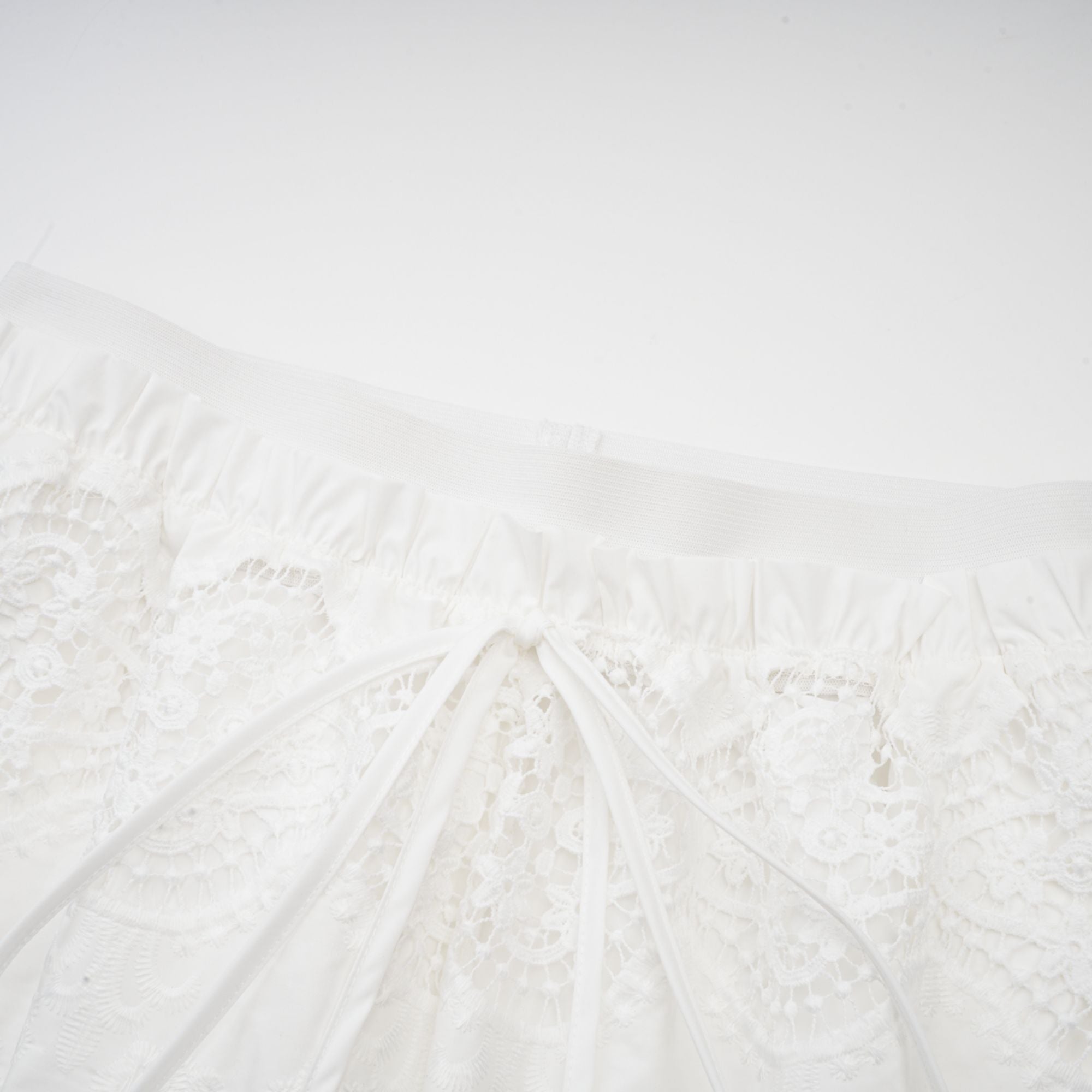 Raphaëlle lace-trim cut-out cropped top & trousers matching set