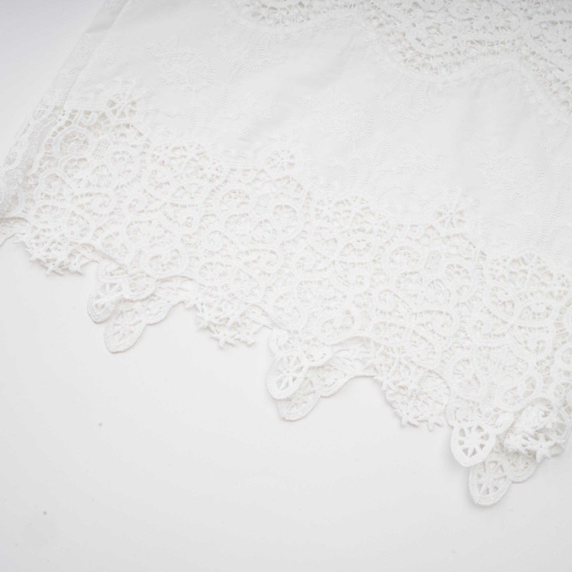 Raphaëlle lace-trim cut-out cropped top & trousers matching set