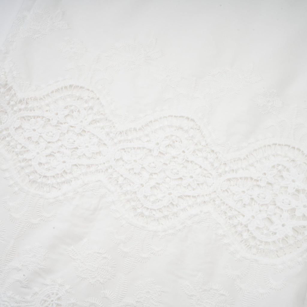 Raphaëlle lace-trim cut-out cropped top & trousers matching set