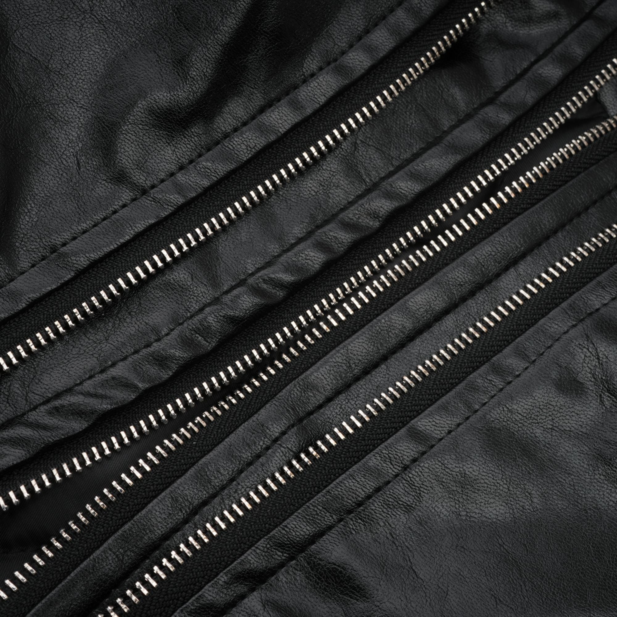 Virginie quiltad, kort skinnjacka