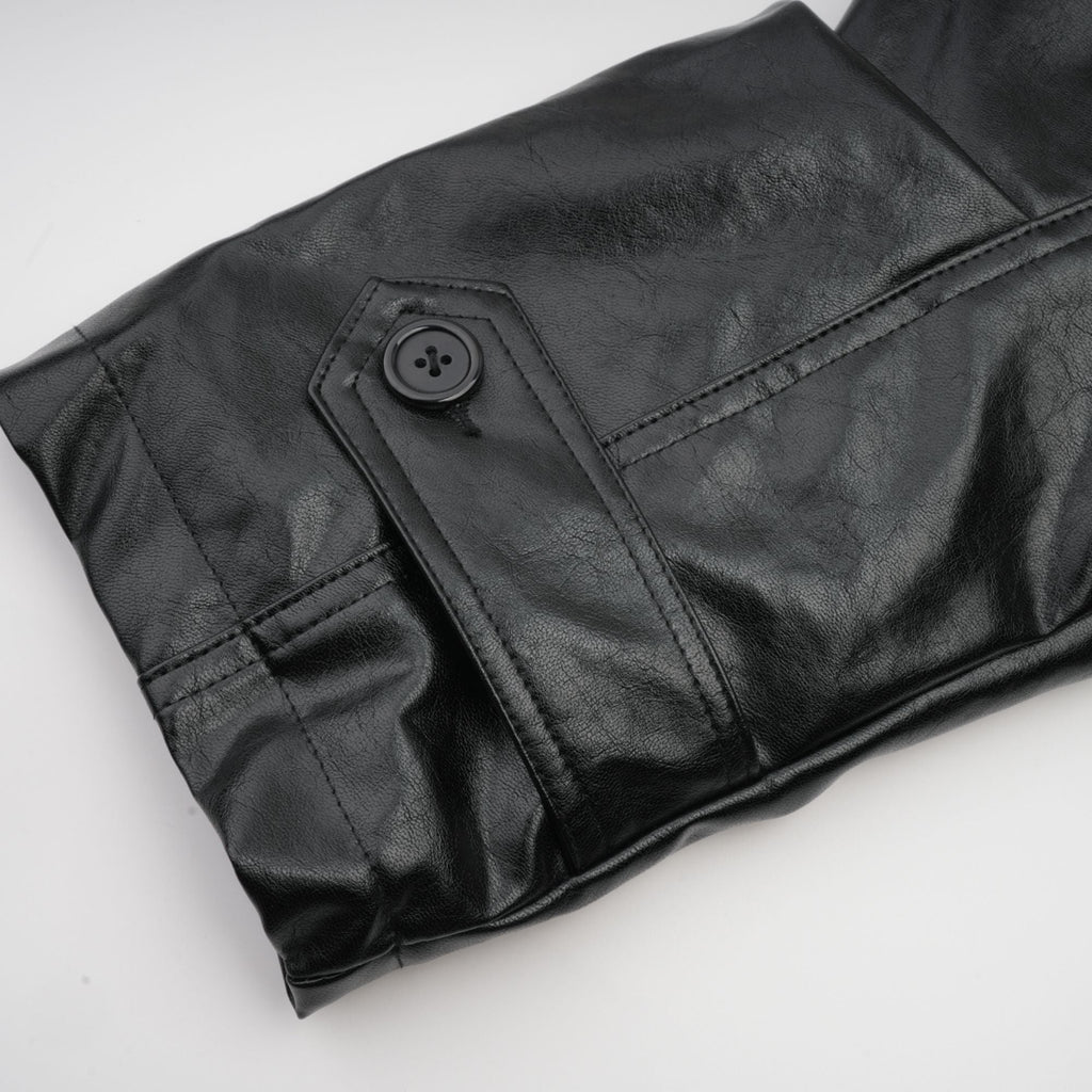 Virginie quiltad, kort skinnjacka