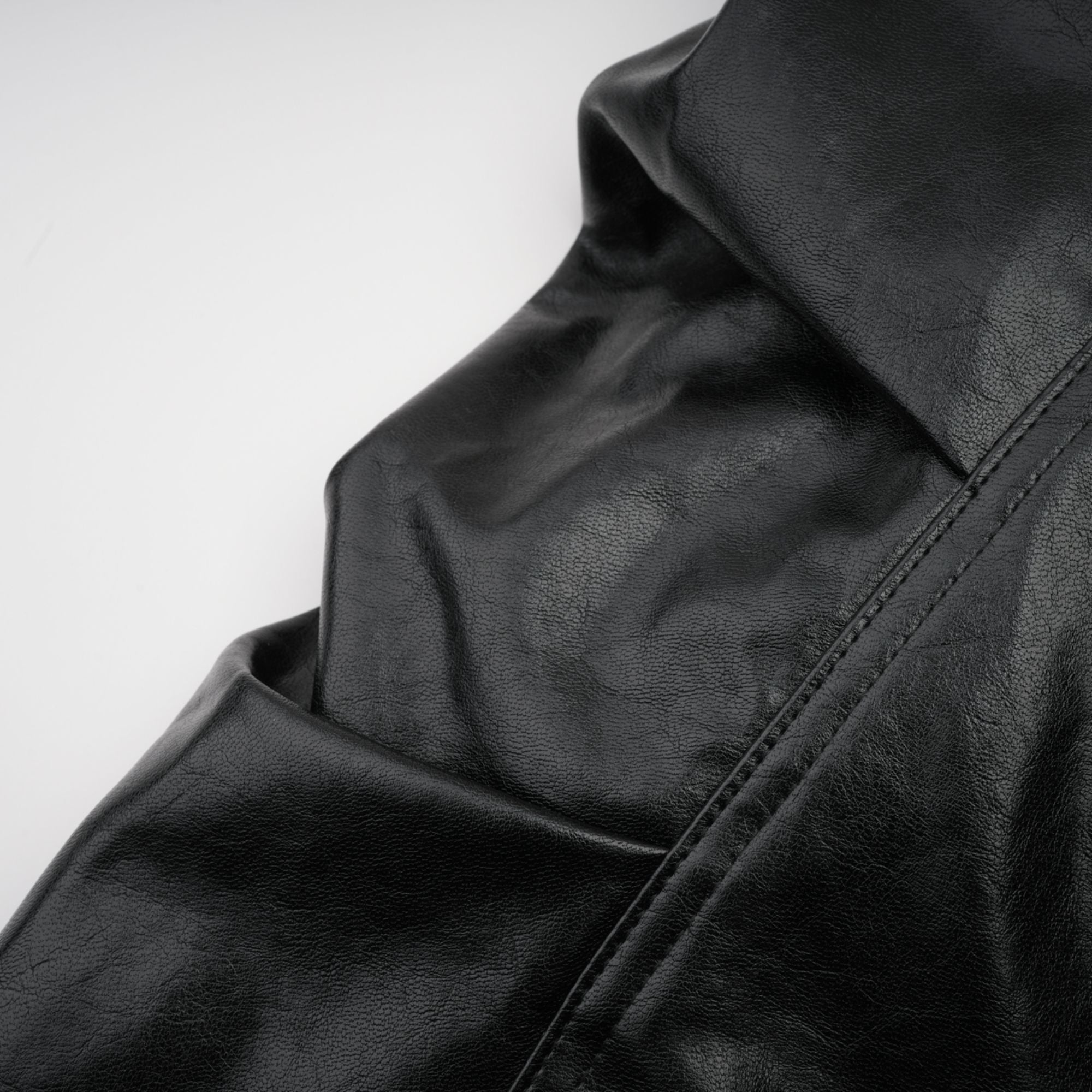 Virginie quiltad, kort skinnjacka