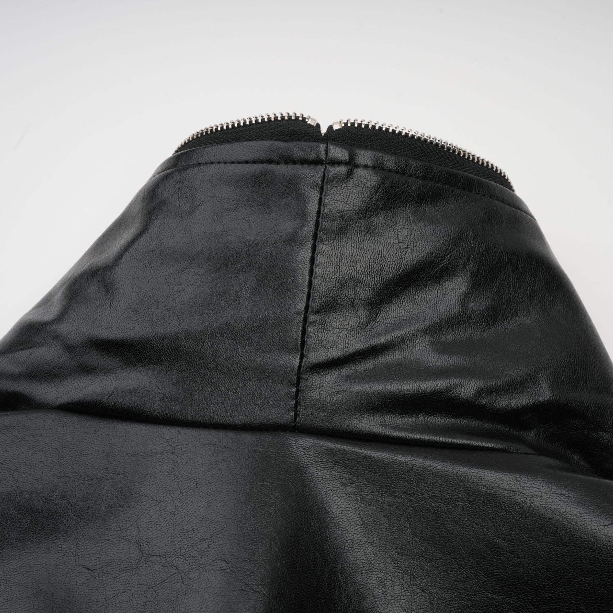 Virginie quiltad, kort skinnjacka