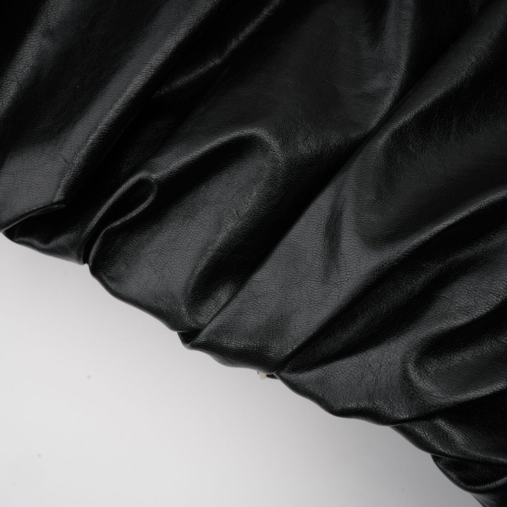 Virginie quiltad, kort skinnjacka