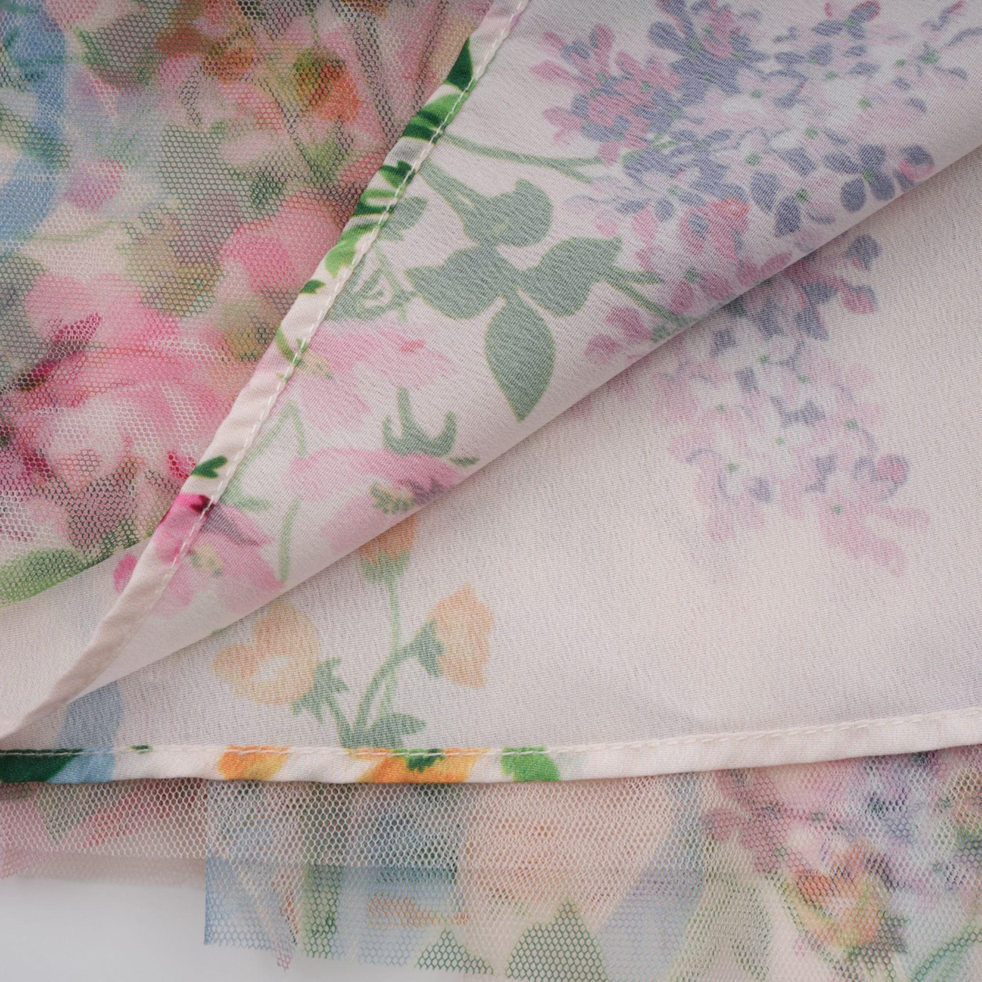 Candice floral ruffled tulle midi dress