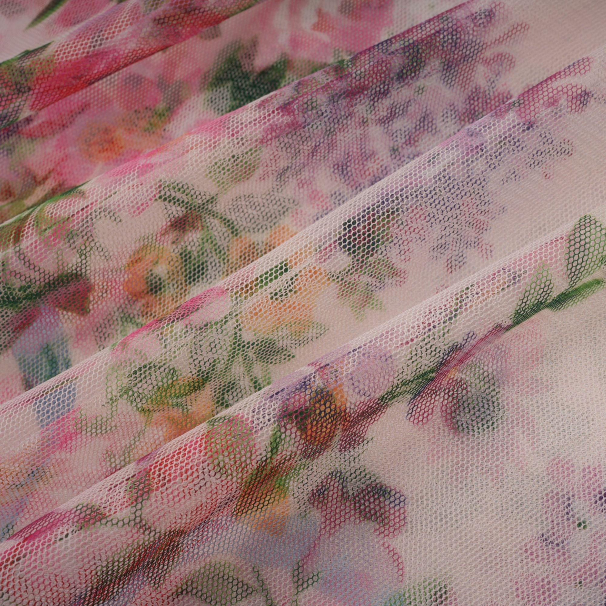 Candice floral ruffled tulle midi dress