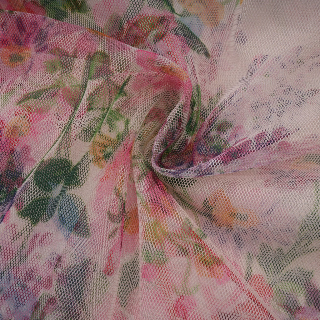 Candice floral ruffled tulle midi dress