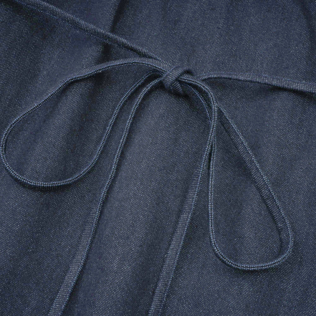 Mirabel dark-blue contrast-stitch denim mini dress