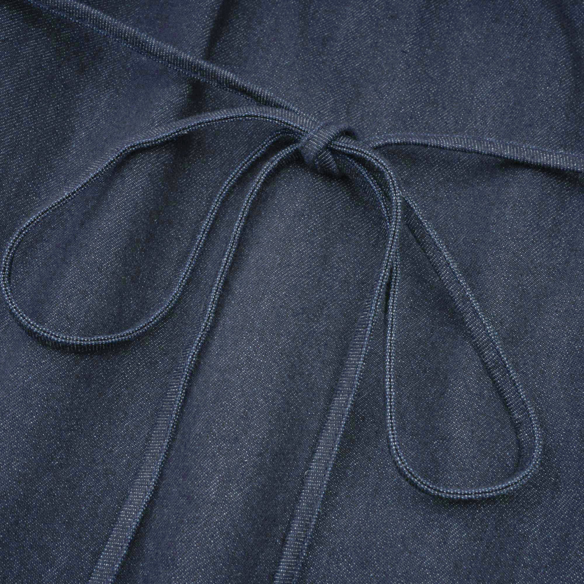 Mirabel dark-blue contrast-stitch denim mini dress