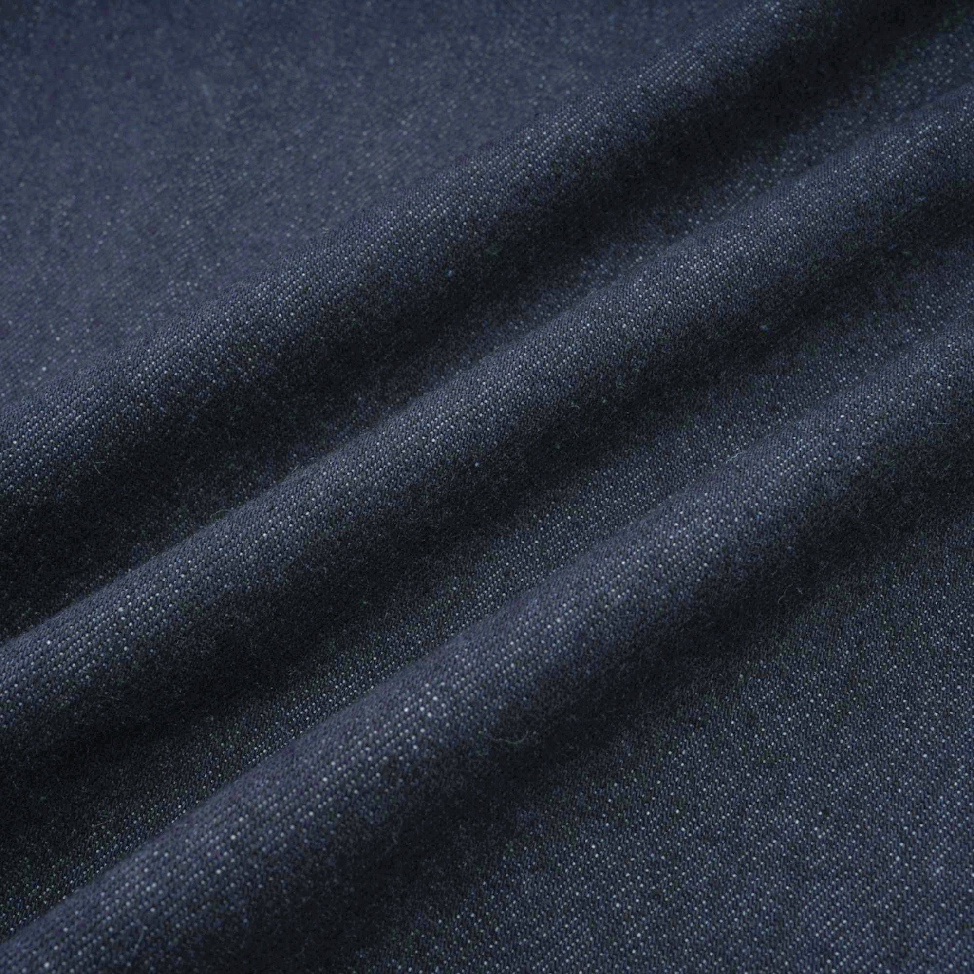 Mirabel dark-blue contrast-stitch denim mini dress