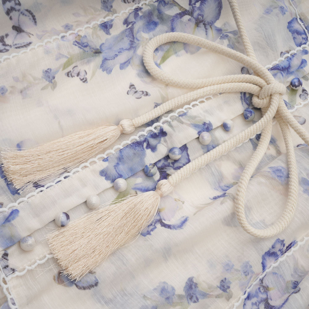 Blandine floral-print flared chiffon mini dress