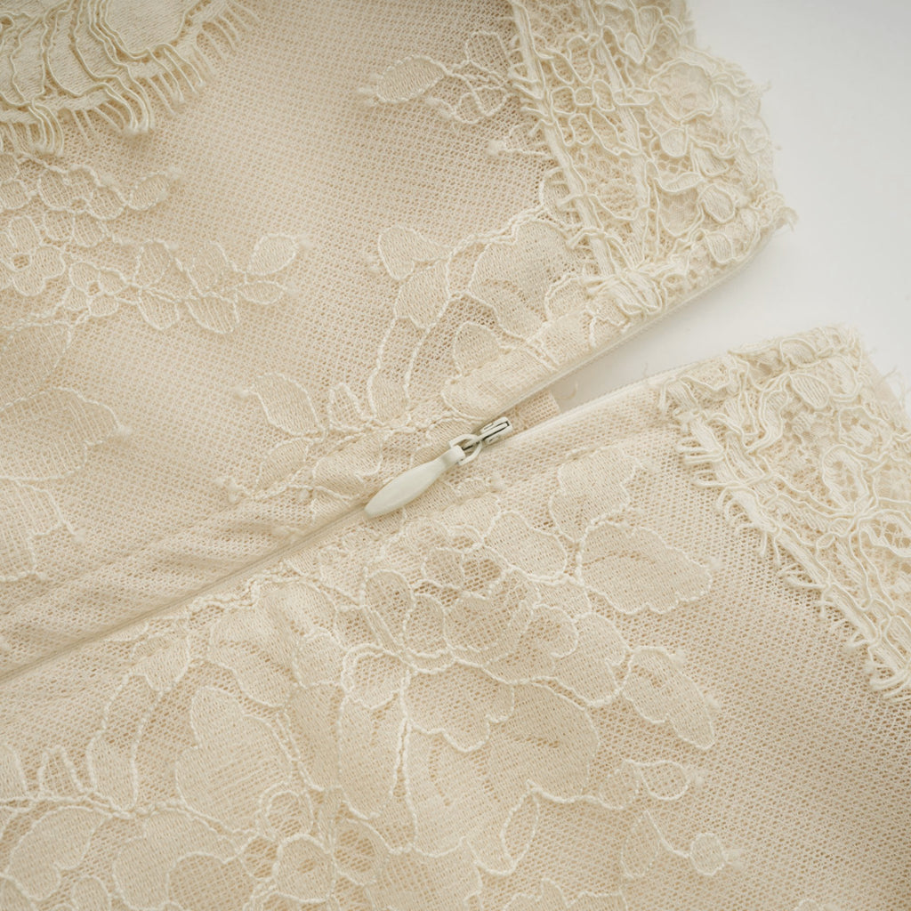 Éliane polka-dot lace-embroidered midi dress