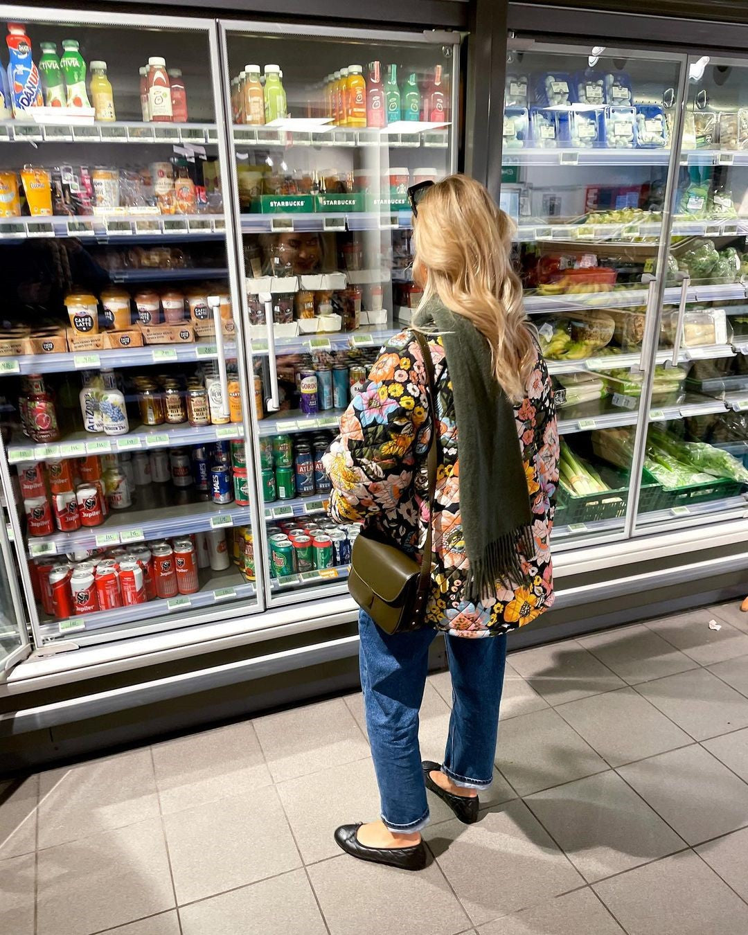 Dalia | Gevoerde Dames Jas met Bloemenprint - Oversized, Lange Jas Winter