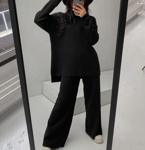 Nicola | Damtröja i två delar - Bekvämt stretchtyg med hög midja