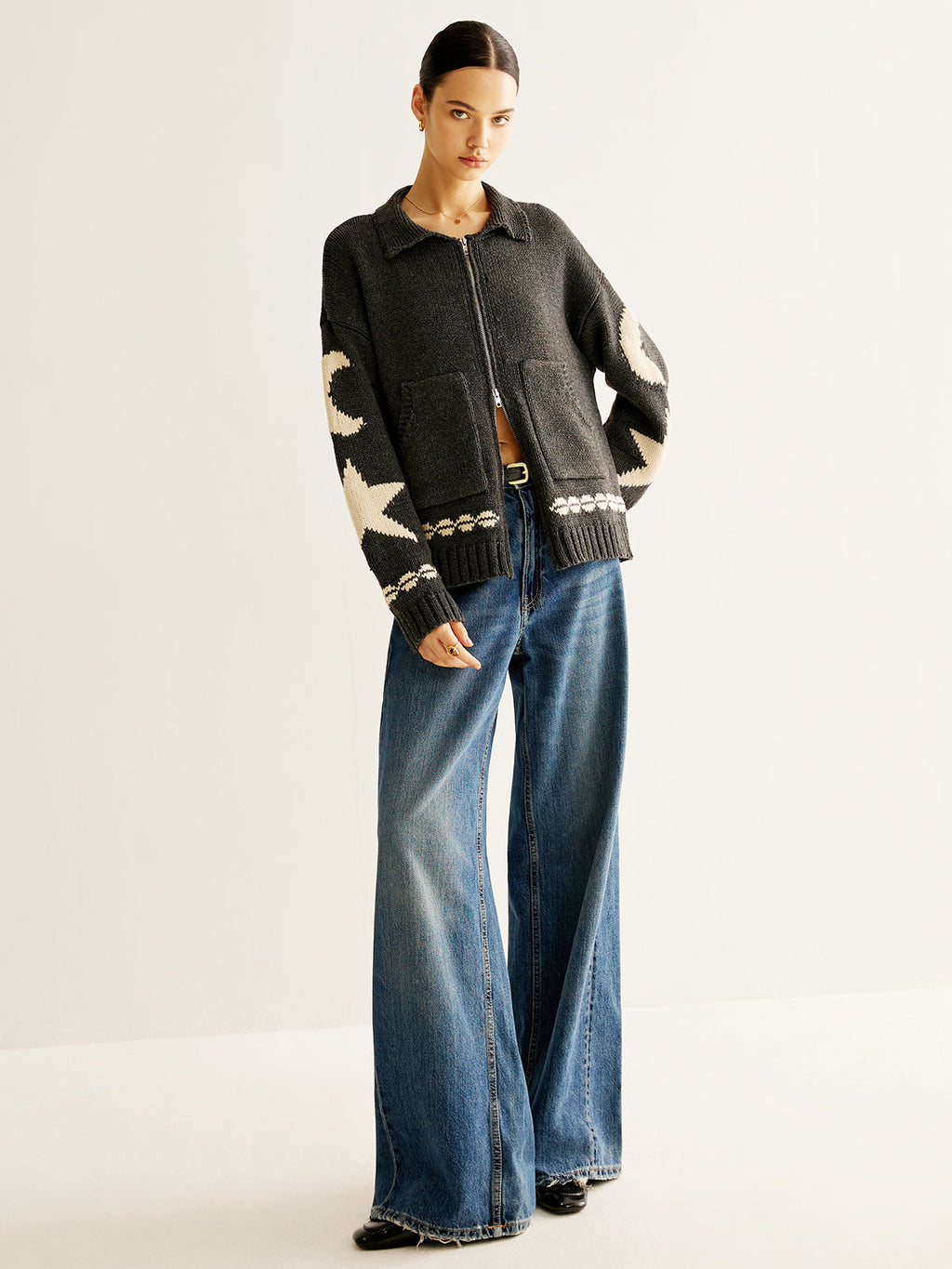 Djura | Casual Dames Vest - Jacquard, Hoog Stretch