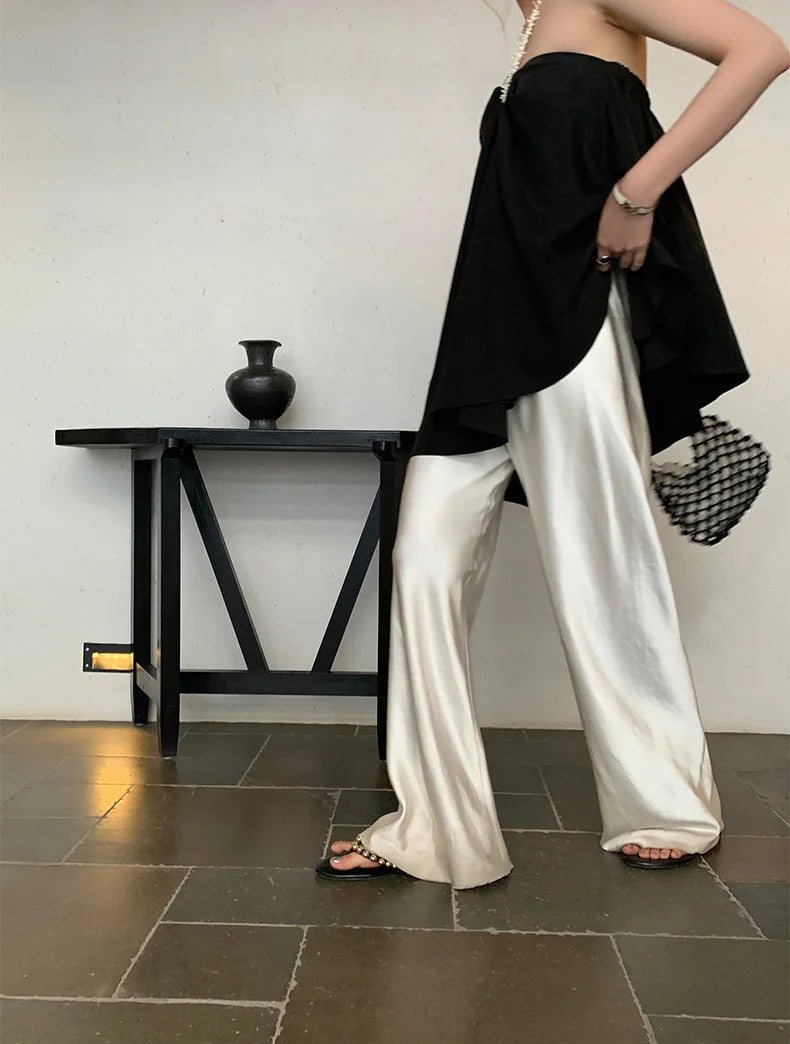 Liliana | Wide Leg Satijnen Look Broek – Elegant & Comfortabel