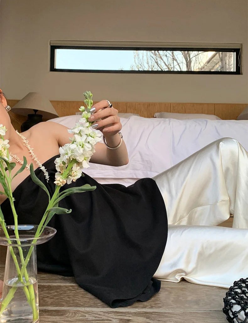 Liliana | Wide Leg Satijnen Look Broek – Elegant & Comfortabel