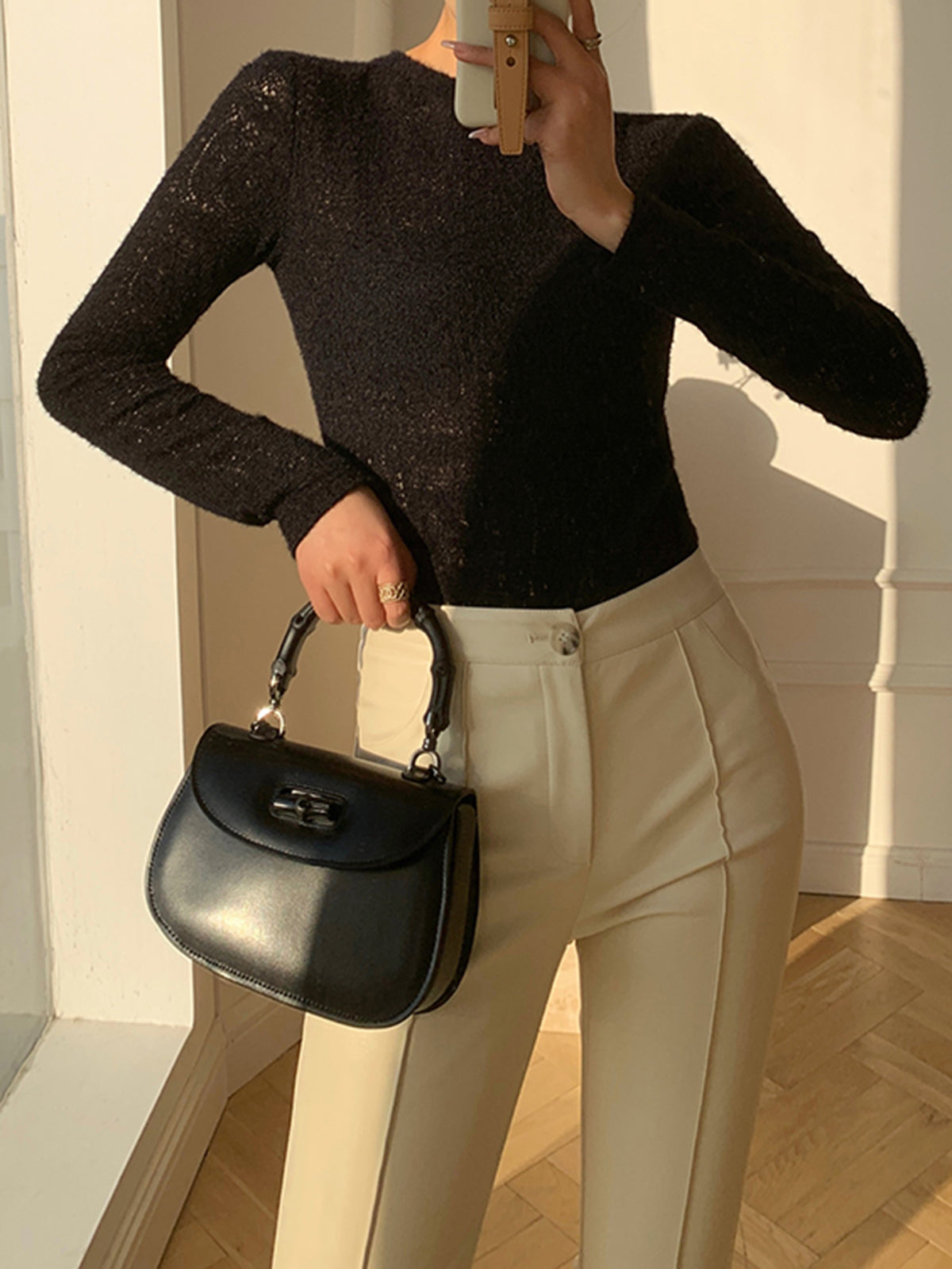 Flora | Crew Neck Top voor Dames - Regular Fit