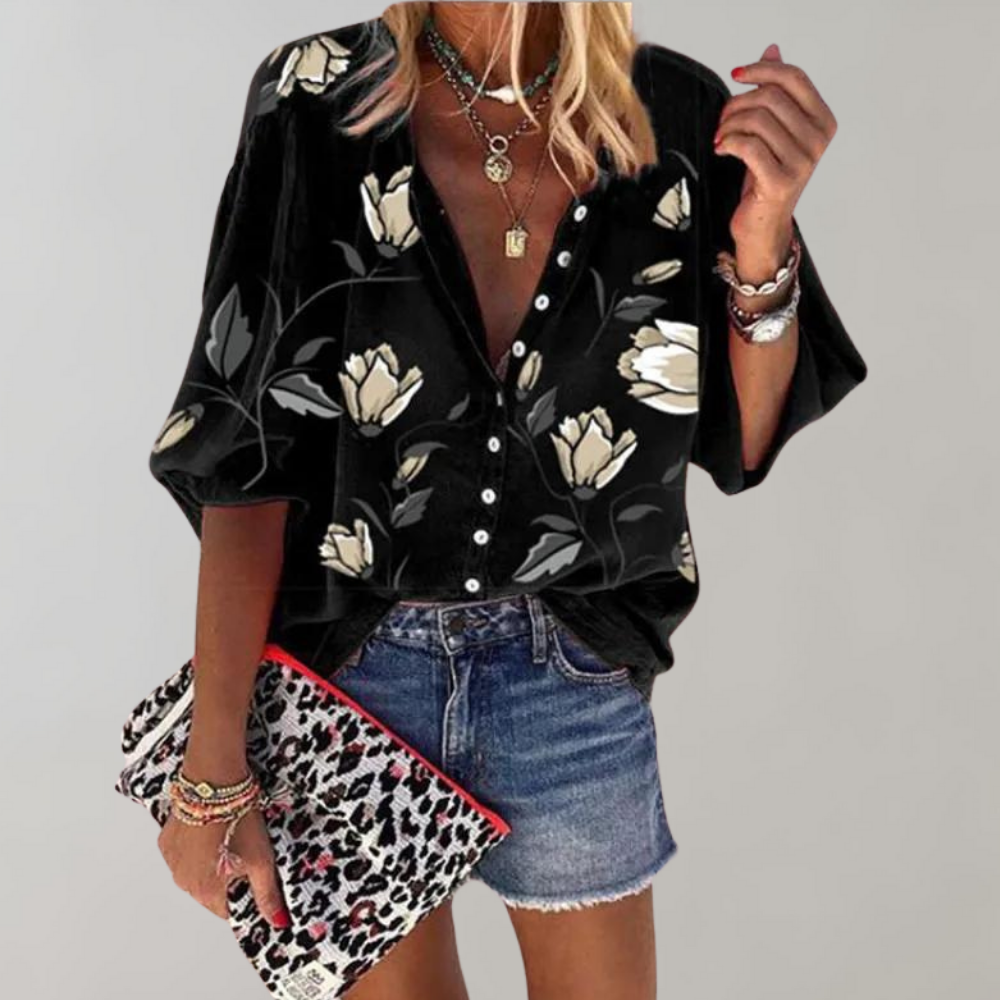 Novi | Luchtige Zomerblouse met Bloemenprint