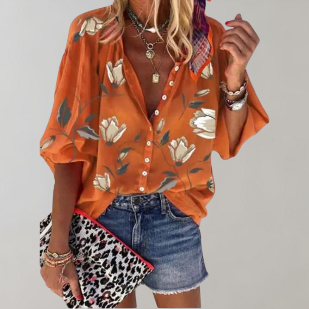 Novi | Luchtige Zomerblouse met Bloemenprint