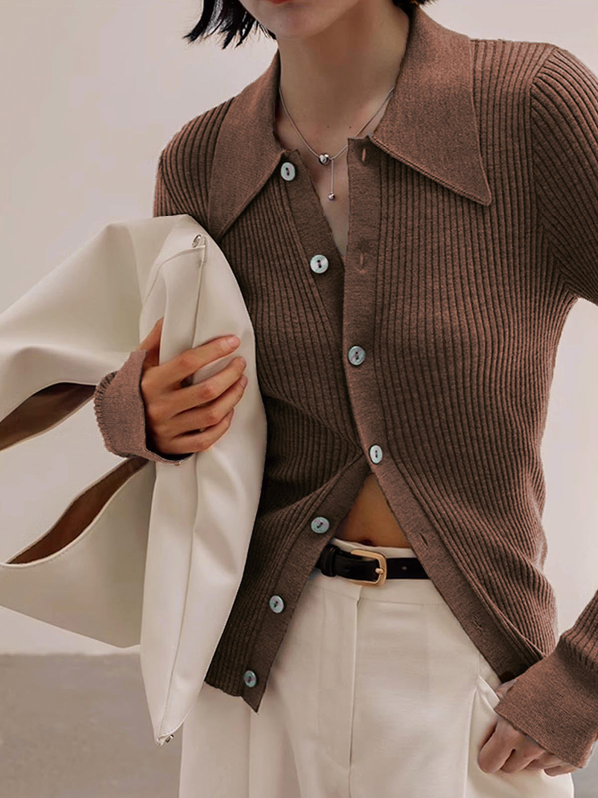 Jilly | Elegant Vest met Knopen Dames - Hoge Stretch met Viscose Afwerking