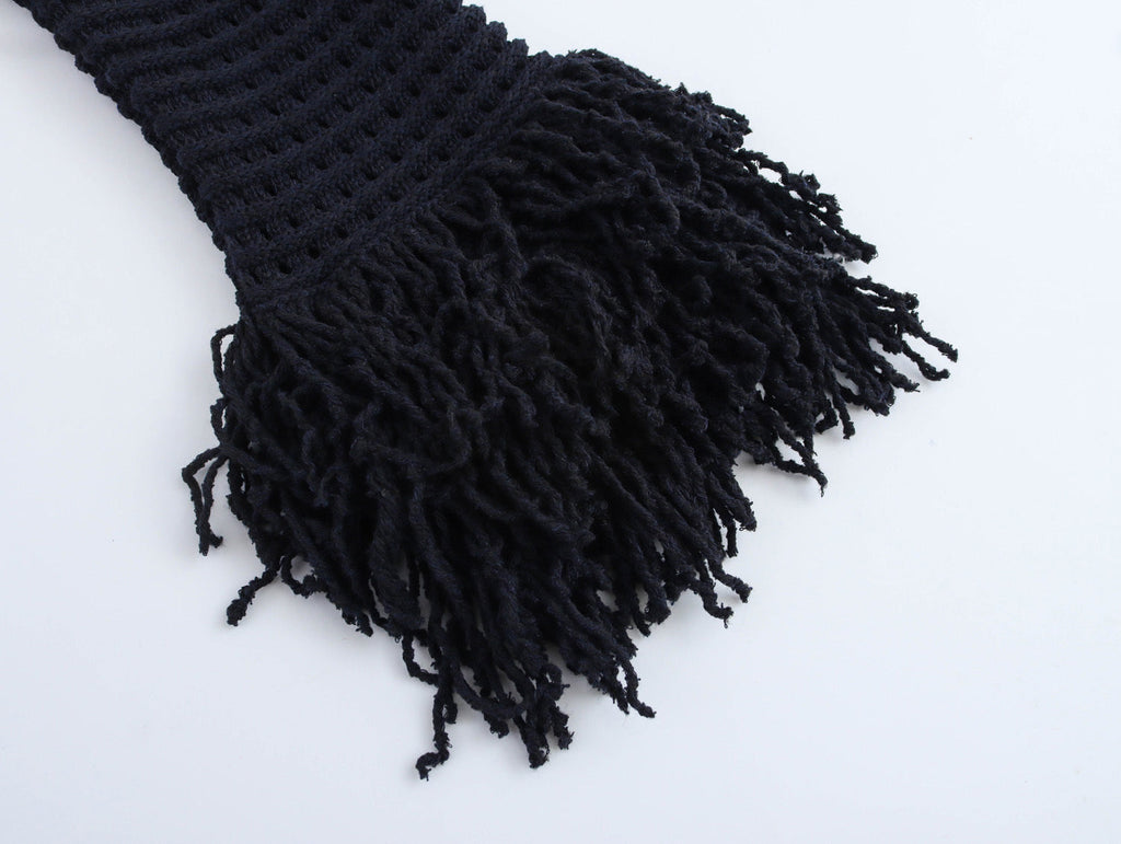 Gayle | Stickat set i två delar för kvinnor - Volangkappa och kjol, snyggt och bekvämt