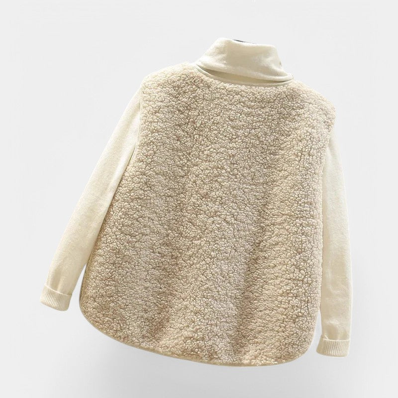 Glea | Teddy Gilet Dam - Bekväm, mjuk ärmlös väst