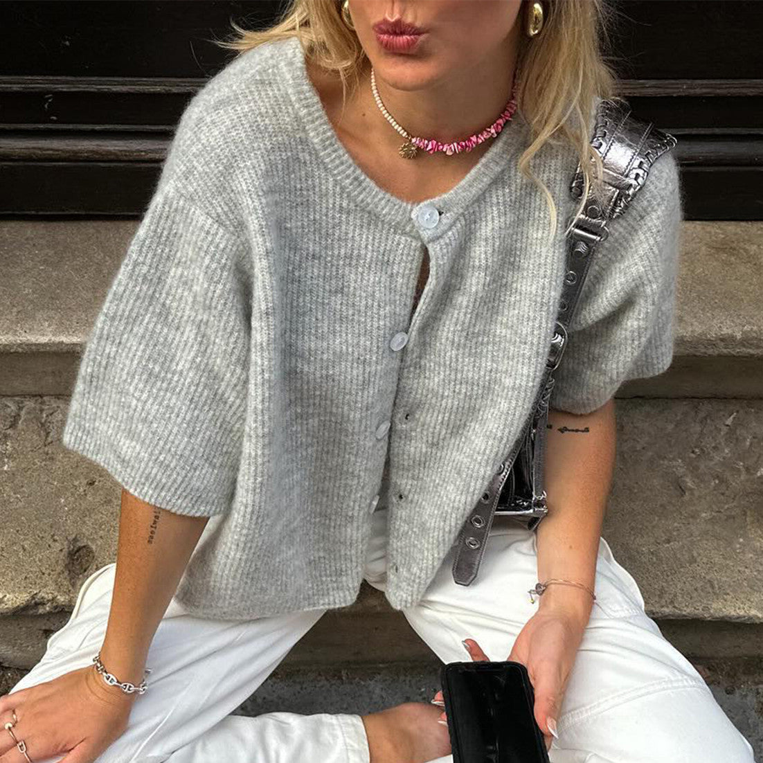 Jalia | Vestje met Korte Mouwen