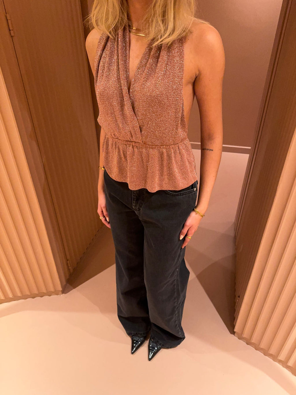 Mirry | Chique Halter Top met Open Rug voor Dames