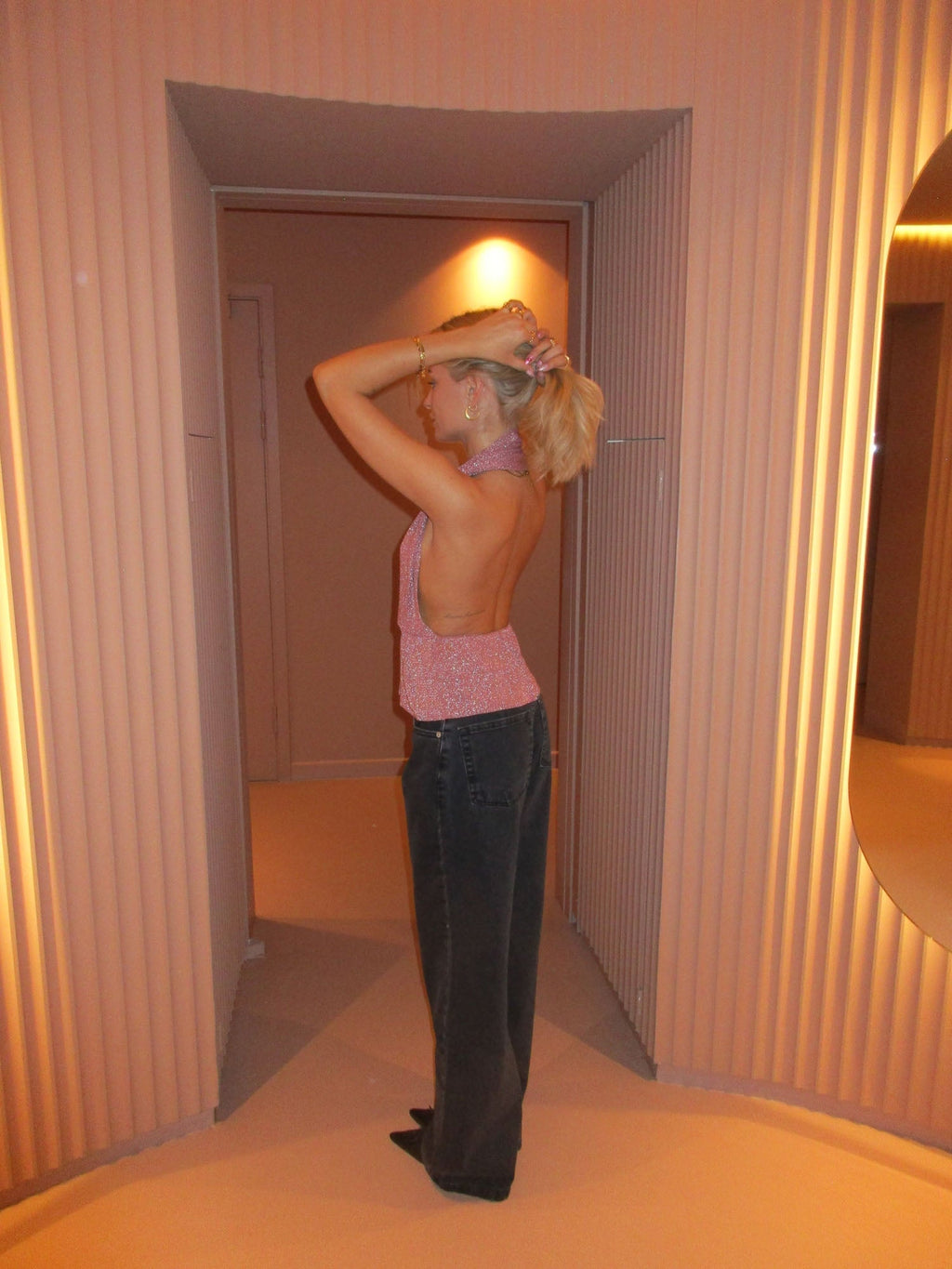 Mirry | Chique Halter Top met Open Rug voor Dames