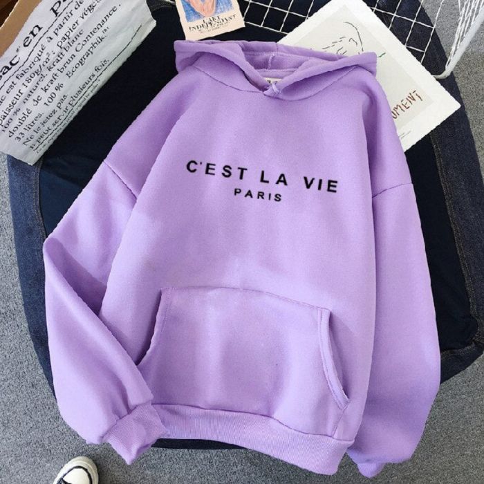 C'est La Vie | Comfortabele Dames Hoodie - Stijlvol met Trendy Ontwerp