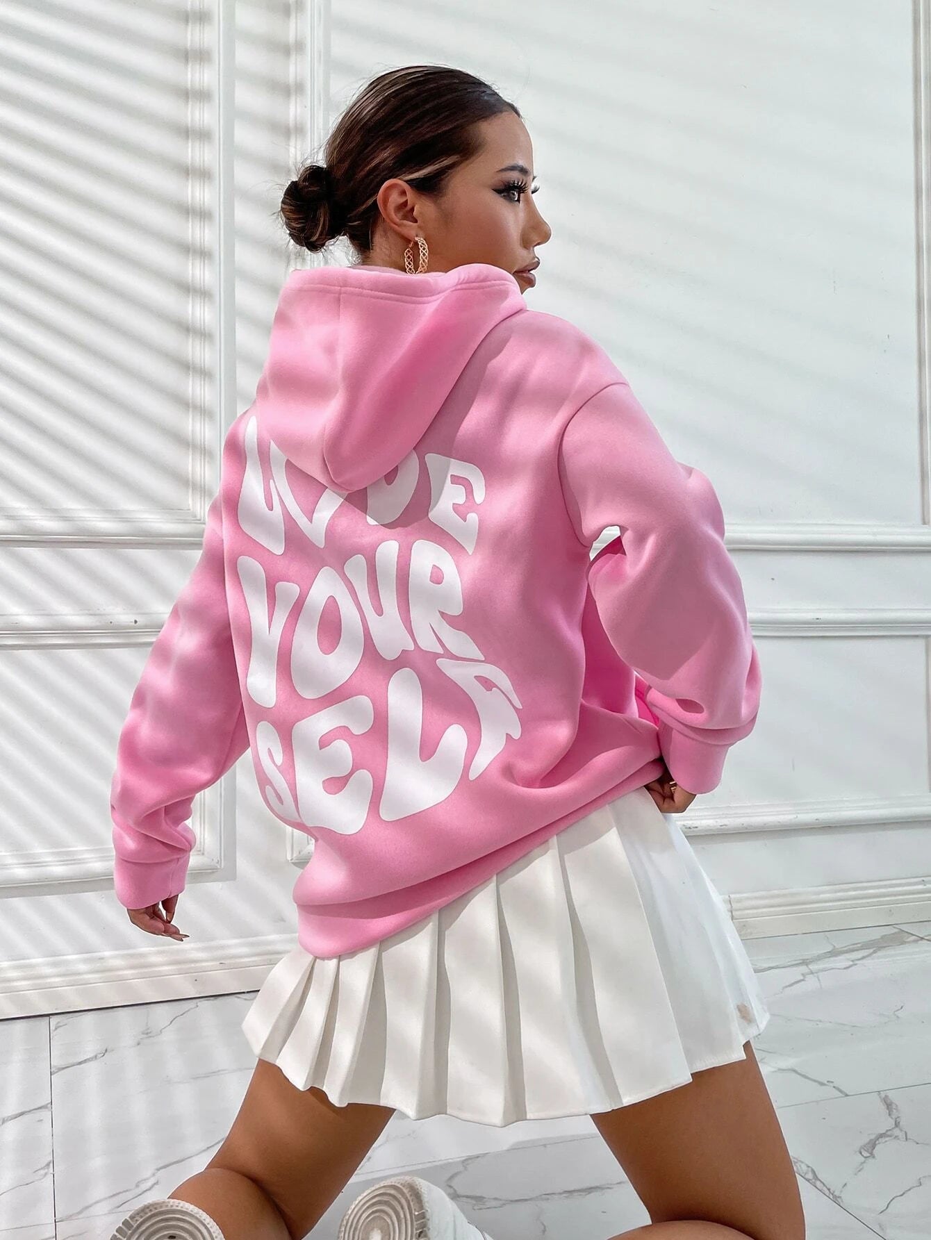 Love Your Self | Comfortabele Hoodie Dames - Zacht Katoen, Streetwear Style