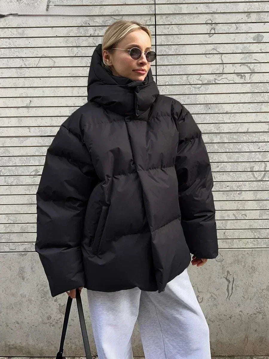 Keila | Puffer Oversized Winterjas Dames - Gewatteerd met Capuchon