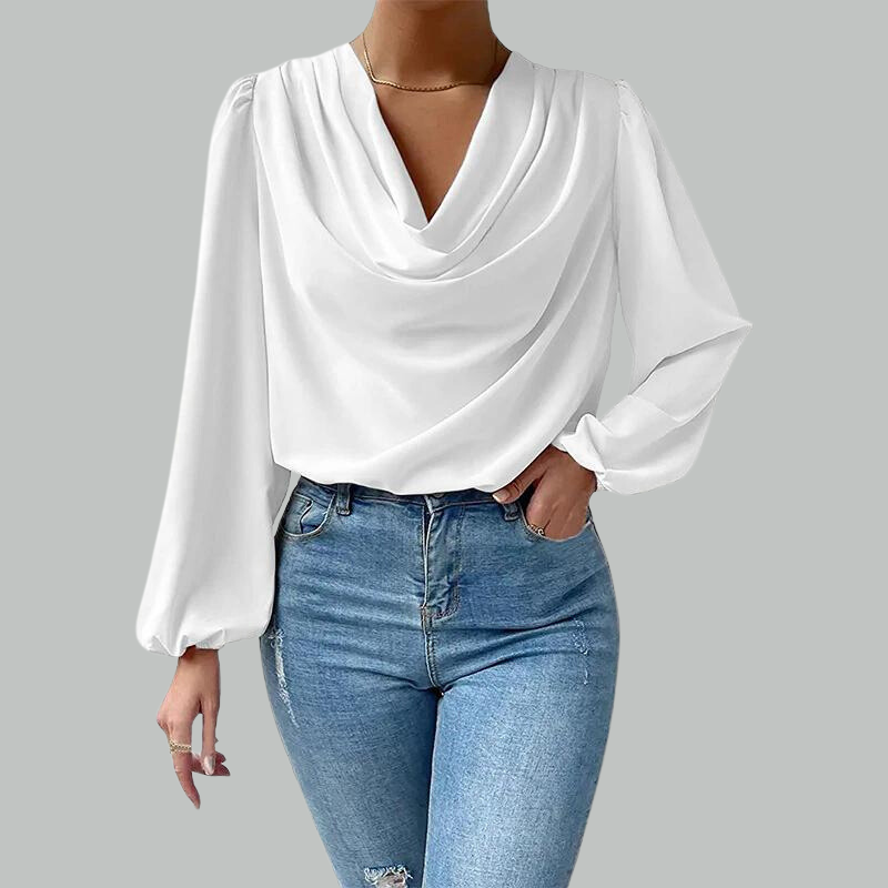 Jaden | Chiffon Blouse met Lange Mouwen