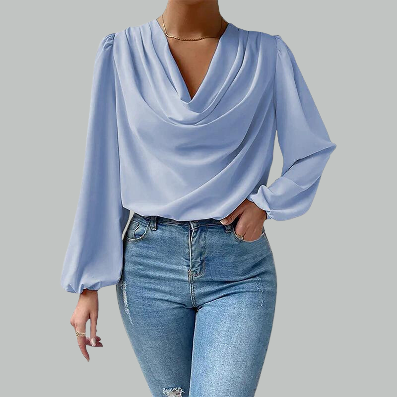 Jaden | Chiffon Blouse met Lange Mouwen
