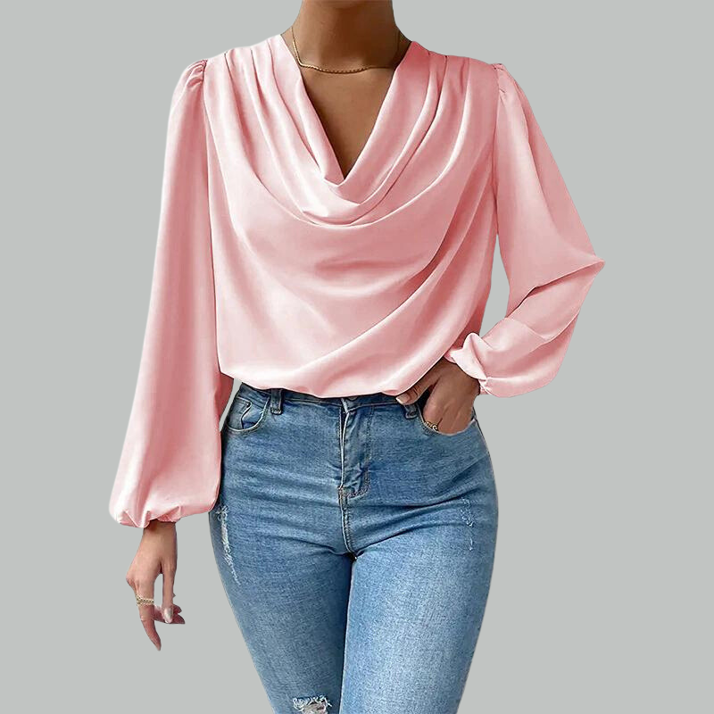 Jaden | Chiffon Blouse met Lange Mouwen