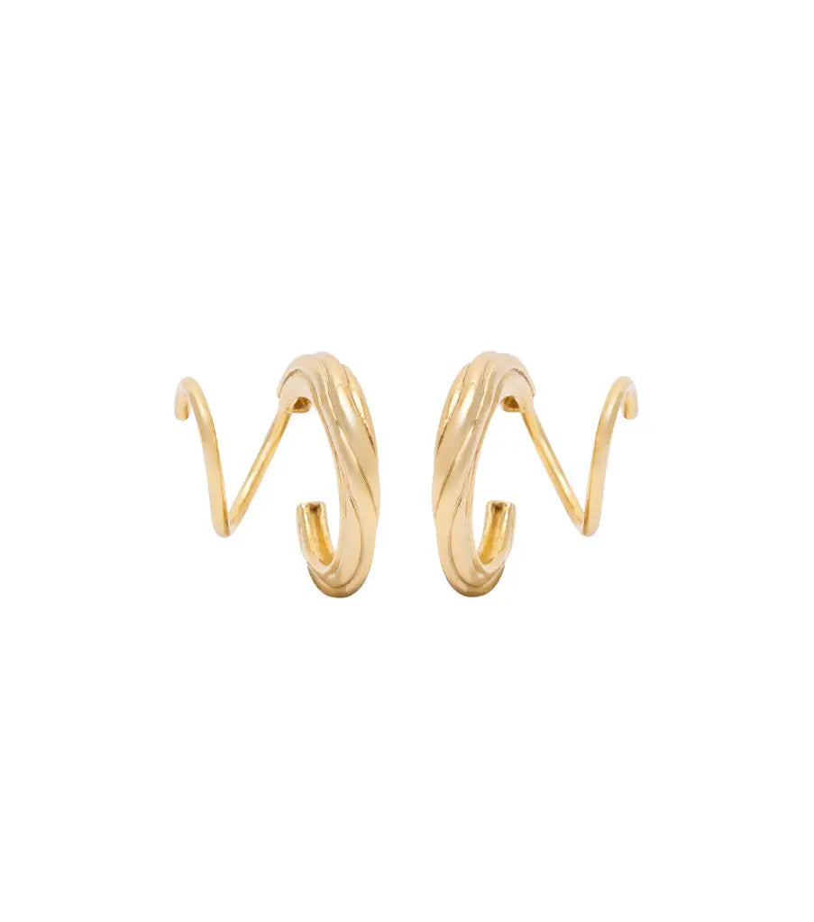 Oorbellen - carved twister